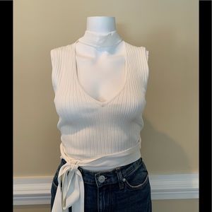 Bcbgmaxazria - sleeveless wrap sweater